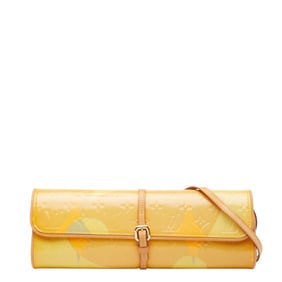 Louis Vuitton Monogram Vernis Fleur Pochette Crossbody Shoulder Bag M91117 Beige Multicolor Patent