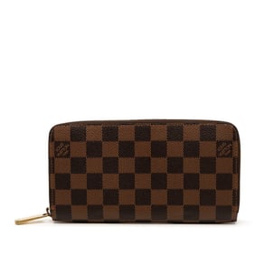 Louis Vuitton Damier Zippy Wallet, Round Zipper Long Wallet N60015, Brown, Women's, LOUIS VUITTON