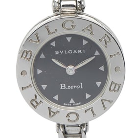 BVLGARI B.zero1 Bangle Watch BZ22S Quartz Black Dial Stainless Steel Women's