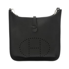 HERMES Evelyn 3 PM Black B Stamp (circa 2023) Unisex Taurillon Clemence Shoulder Bag