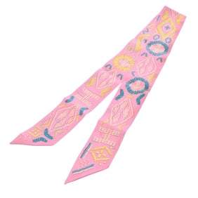 LOEWE Women's Wool and Cashmere Blend Scarf with Anagram Embroidery Fringe, Orange, Made in England,