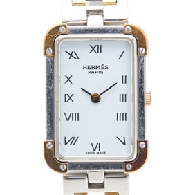 Hermes Hermès Petit Duc Flat Pouch GM Blue Cotton Canvas Travel with Studs for Men and Women