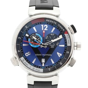 Louis Vuitton Tambour Q102D Blue Dial Men's Watch