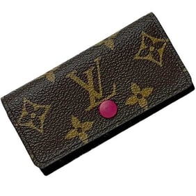 Louis Vuitton 4-ring key case, Multicle 4, ec-24575, brown, pink, and fuchsia, Monogram M60705,
