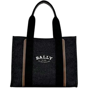 Bally DRYVALIA XL Denim Tote (ec-24579) in Black and Brown (6302435) - Unused. Made of denim,
