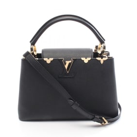 Louis Vuitton Capucines PM Parnassaire Line Noir Handbag, Taurillon Leather, Women's, Black, M54663
