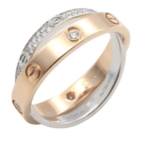 Cartier Be Love 4-Piece Pavé Diamond Ring in 18K White Gold or Pink Gold. Available Silver