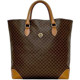 Celine Tote Bag ec-24572 Brown Macadam A4 PVC Leather CELNE Large Coated for Men and Women