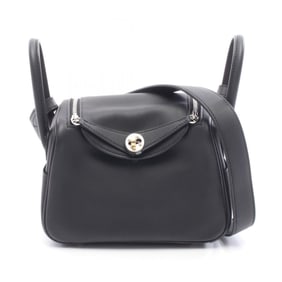 Hermes Hermès Lindy Mini Shoulder Bag, Swift Leather, Women's, Black