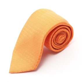 Hermes Hermès H-patterned silk tie for men, orange