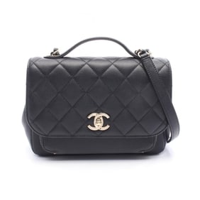 CHANEL Business Affinity Matelasse Shoulder Bag in Caviar (Grained Calfskin) for Women, Black
