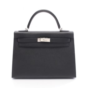 Hermes Kelly 32 handbag, Epsom leather, women's, black