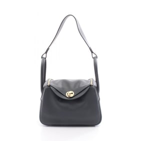 Hermes Hermès Lindy 26 Verso Grimist shoulder bag, Swift leather, women's, gray and black