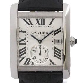 CARTIER Tank MC Steel Automatic Mens Watch W5330003 Polished