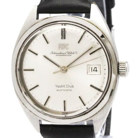 Vintage IWC Yacht Club Steel Leather Automatic Mens Watch