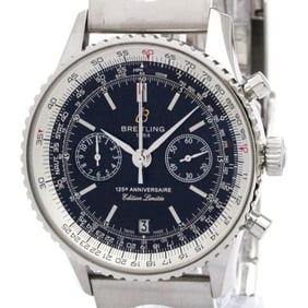 BREITLING Navitimer 125 Anniversary Steel Mens Watch A26322 Polished