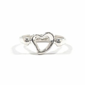 TIFFANY & Co. Tiffany Heart Elsa Peretti Ring, 925 Sterling Silver, Size 12, Women's