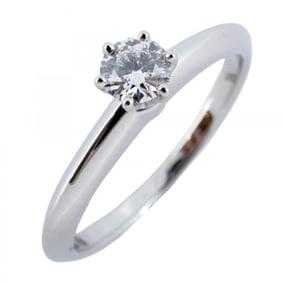 Tiffany Solitaire Ring, 1PD, Pt950 Platinum, 0.21ct Diamond, Size 11, Women's