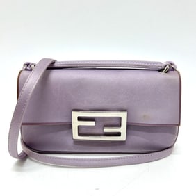 FENDI 7AS142 Baguette Smartphone Pouch, 2-Way Mini Bag, Shoulder Satin, Women's, Purple