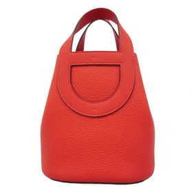 Hermes Hermès In the Loop 18 Handbag, Taurillon Clemence Swift, Rouge Cazac, K Stamp, Women's,