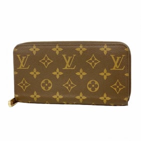 Louis Vuitton Monogram Zippy Wallet M41895 Brown Fuchsia Women's P1792836