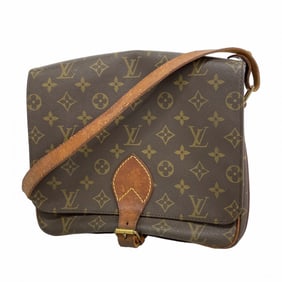 Louis Vuitton Monogram Cartouchiere GM Shoulder Bag M51252 Brown Women's