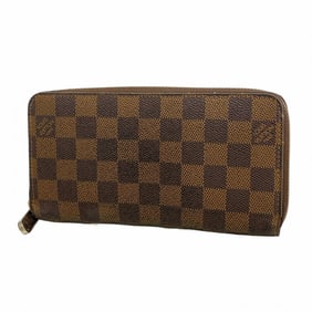 Louis Vuitton Damier Zippy Wallet N60015 Ebene Long for Men and Women