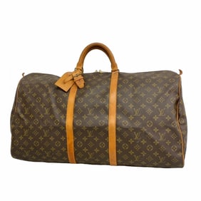 Louis Vuitton Monogram Keepall 60 Boston Bag M41422 Brown Men's and Women's