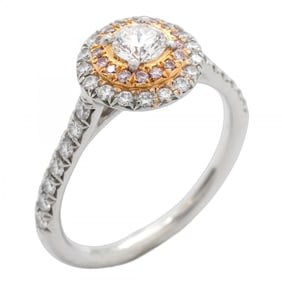 Tiffany Soleste ring in 18K pink gold (Pt950) and platinum with a diamond, size 6.5 for women