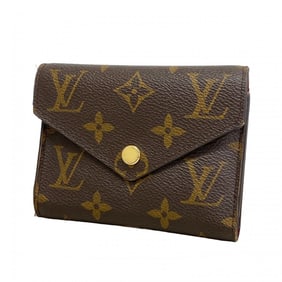 Louis Vuitton Monogram Victorine Tri-fold Wallet M41938 Brown Fuchsia Women's P1784549
