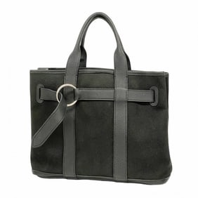 Hermes Hermès Petite Ceinture Handbag, Black Canvas, J Stamp, Women's, P1778951