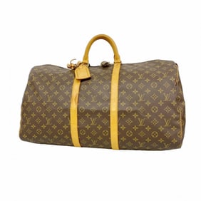 Louis Vuitton Monogram Keepall 55 Boston Bag M41424 Brown Men's/Women's P1778689