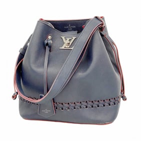 Louis Vuitton Lockme Bucket Shoulder Bag M54681 Marine Rouge Women's P1773704