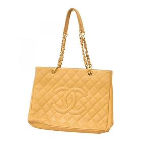 Chanel Matelasse Chain Tote Bag, Beige, Women's, P1772075