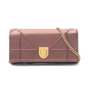 Christian Dior DIORAMA Shoulder Bag, Leather, Women's, Brown