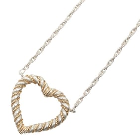 Tiffany & Co. Twisted Heart Necklace in Silver and Gold (SV925) for Women. TIFFANY
