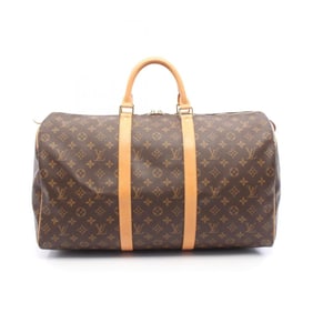 Louis Vuitton Keepall 50 Monogram Boston Bag, Coated Canvas and Leather, Brown, M41426, for Men
