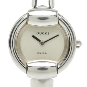 Gucci Bangle Watch, 1400L Quartz Movement, Silver Dial, Stainless Steel, Women's, GUCCI