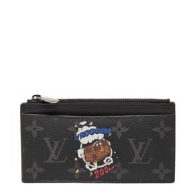 Louis Vuitton Monogram Eclipse Wallet/Coin Case, Business Card Case/Card Coin Purse M80932, Black