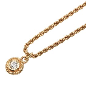Christian Dior Dior rhinestone necklace, gold plated, for women