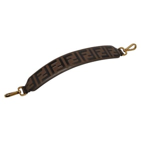 Fendi Zucca Shoulder Strap, Brown Leather, Women's, FENDI