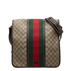 Gucci GG Supreme Sherry Line Crossbody Shoulder Bag 201444 Beige Multicolor Leather Women's GUCCI