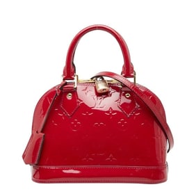 Louis Vuitton Monogram Vernis Alma BB Handbag/Shoulder Bag, 2-Way, M91606, Pomme d'Amour, Red Patent