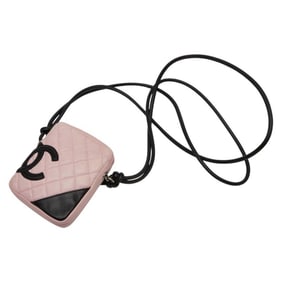 CHANEL Coco Mark Cambon Line Crossbody Shoulder Bag in Pink and Black Leather for Women