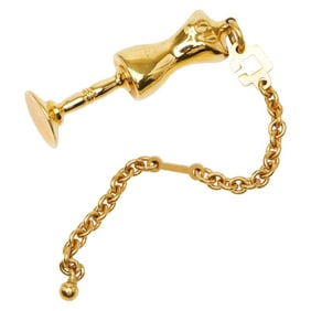 Christian Dior Dior CD logo torso mannequin motif charm, gold plated, women's.