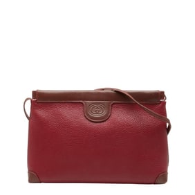 Gucci Crossbody Shoulder Bag 87 007 5553 Red and Brown Leather Women's GUCCI