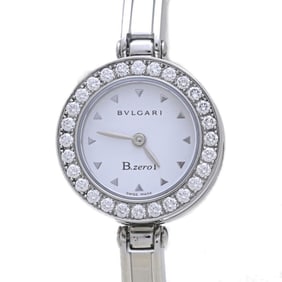 BVLGARI B.zero1 BZ22WSDS BZ22S Women's Watch with Diamond Bezel, Small Size, Stainless Steel, 40174