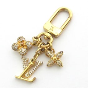 LOUIS VUITTON Louis Vuitton Micro Charm LV Iconic Keychain M01566 Gold Color Women's