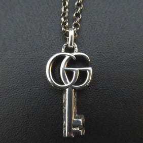 GUCCI Gucci key motif GG arabesque necklace pendant in 925SV silver for women
