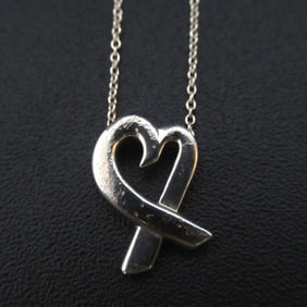 Tiffany & Co. Paloma Picasso Loving Heart Necklace Pendant in 925 SV Silver for Women